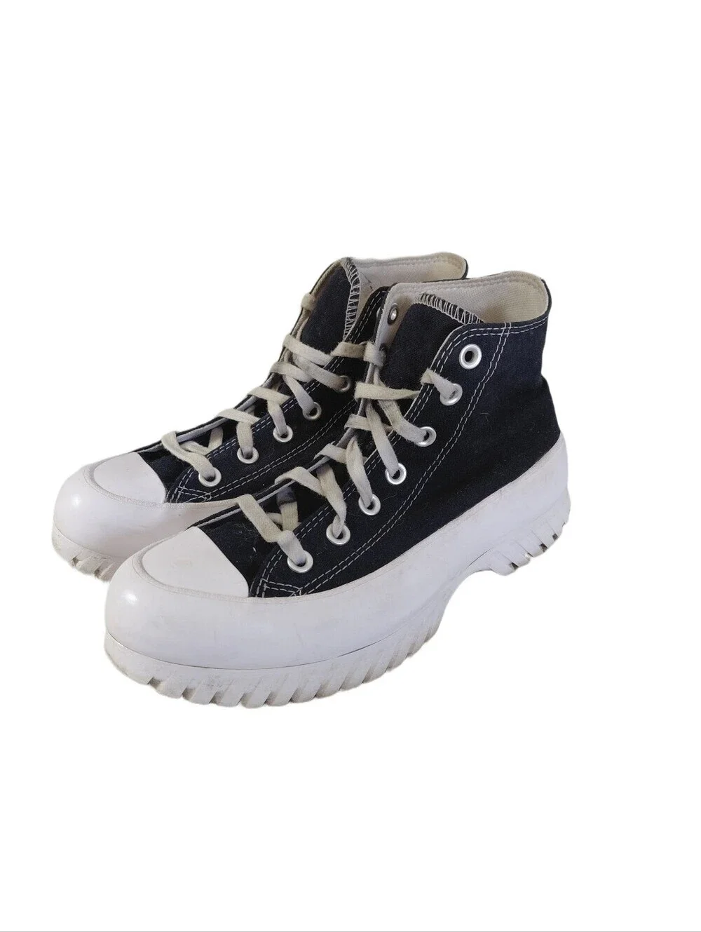 Converse High-Top Platform Sneakers Women's Size 7 Navy Blue All Stars